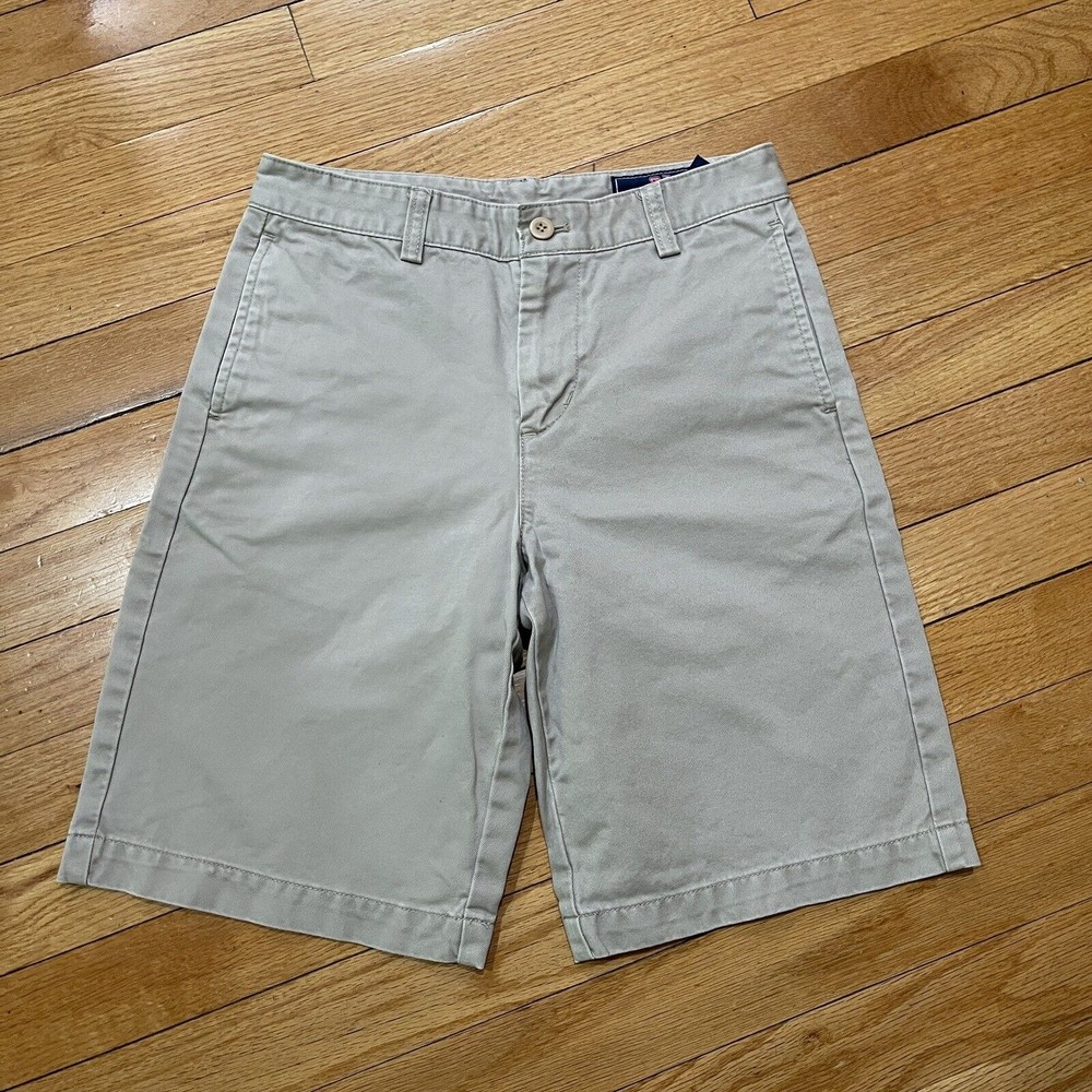 Vineyard Vines Boys Khaki Chino Shorts Size 12 Cotton Excellent Condition - Picture 6 of 10